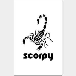 Scorpio - Scorpy full black Logo T-shirt for Birthday Gift Posters and Art